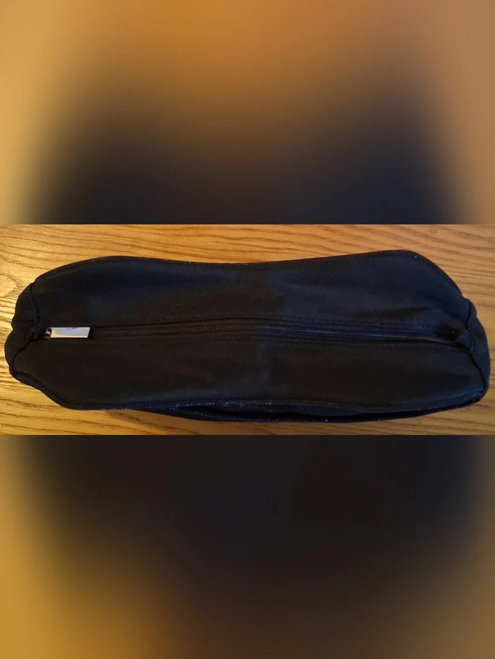 EUC Y2K Christian Dior Black Sparkle Cosmetic Makeup Beauty Travel Pouch Bag